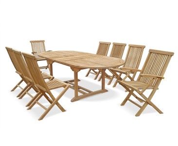 Ashdown 8 Seat Extending Teak Table Set