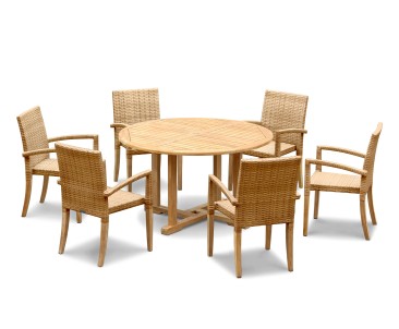 St Tropez Rattan 6 Seater Dining Set