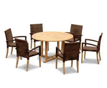 St Tropez Rattan 6 Seater Dining Set