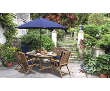 Extending Dining Table and Chairs | Large Extendable Garden Dining Set