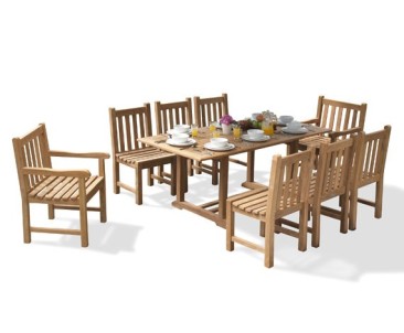 Bench Outdoor Dining Sets | Large Garden Table and Chairs Sets