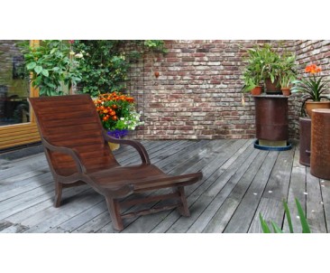 Capri Reclaimed Teak Sun Loungers | Hardwood Garden Lounge Chairs