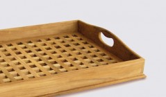 Wooden Serving Trays With Handles | Teak Dining Trays