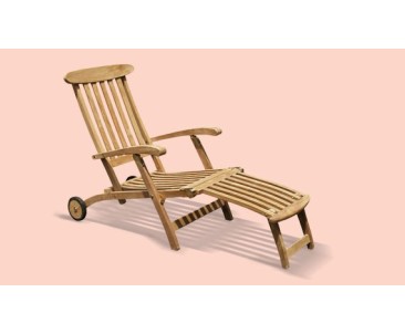 Outdoor Foldable Sun Loungers | Folding Reclining Wooden Deck Chairs