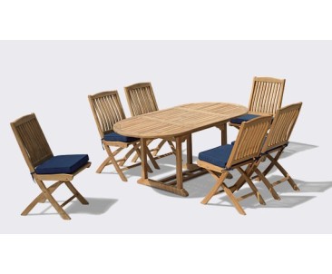Garden Dining Sets with Side Chairs, Outdoor Hardwood Dining Sets