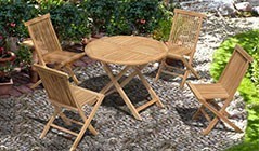 Chester Folding Dining Sets | Low Back Garden Chairs