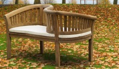 Teak Banana Garden Furniture | Curved Benches and Chairs