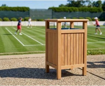 Park Bins | Outdoor Waste Bin | Teak Litter Bin
