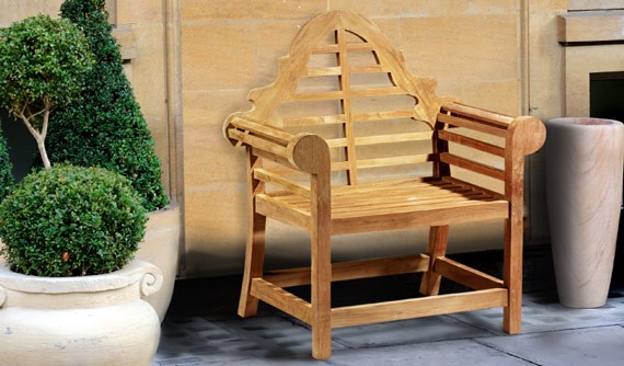 Lutyens-Style Outdoor Teak Armchairs