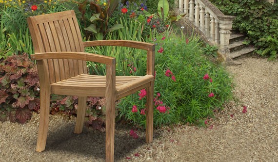 Monaco Teak Stacking Chairs
