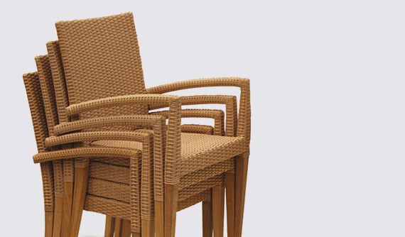 St. Tropez Rattan Stacking Chairs