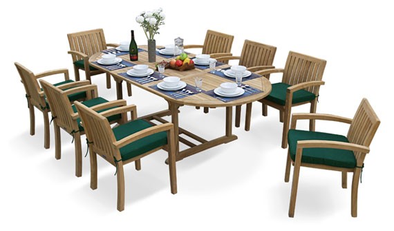 Monaco Hardwood Stacking Dining Sets