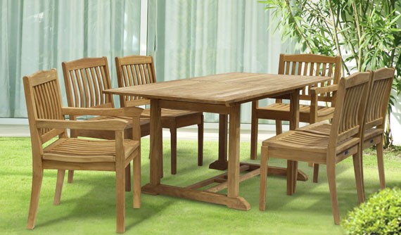 Medium Hardwood Dining Table Sets