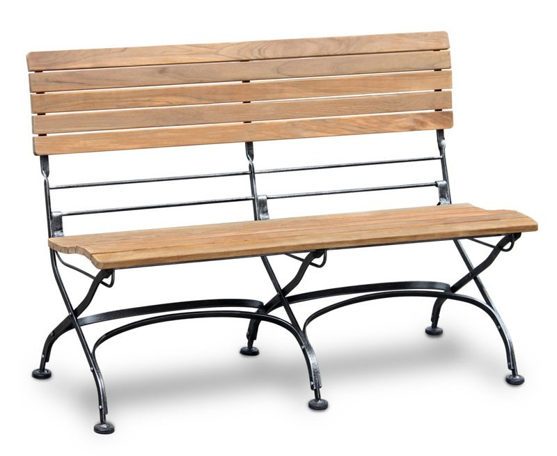 Bistro Metal and Wood Garden Benches
