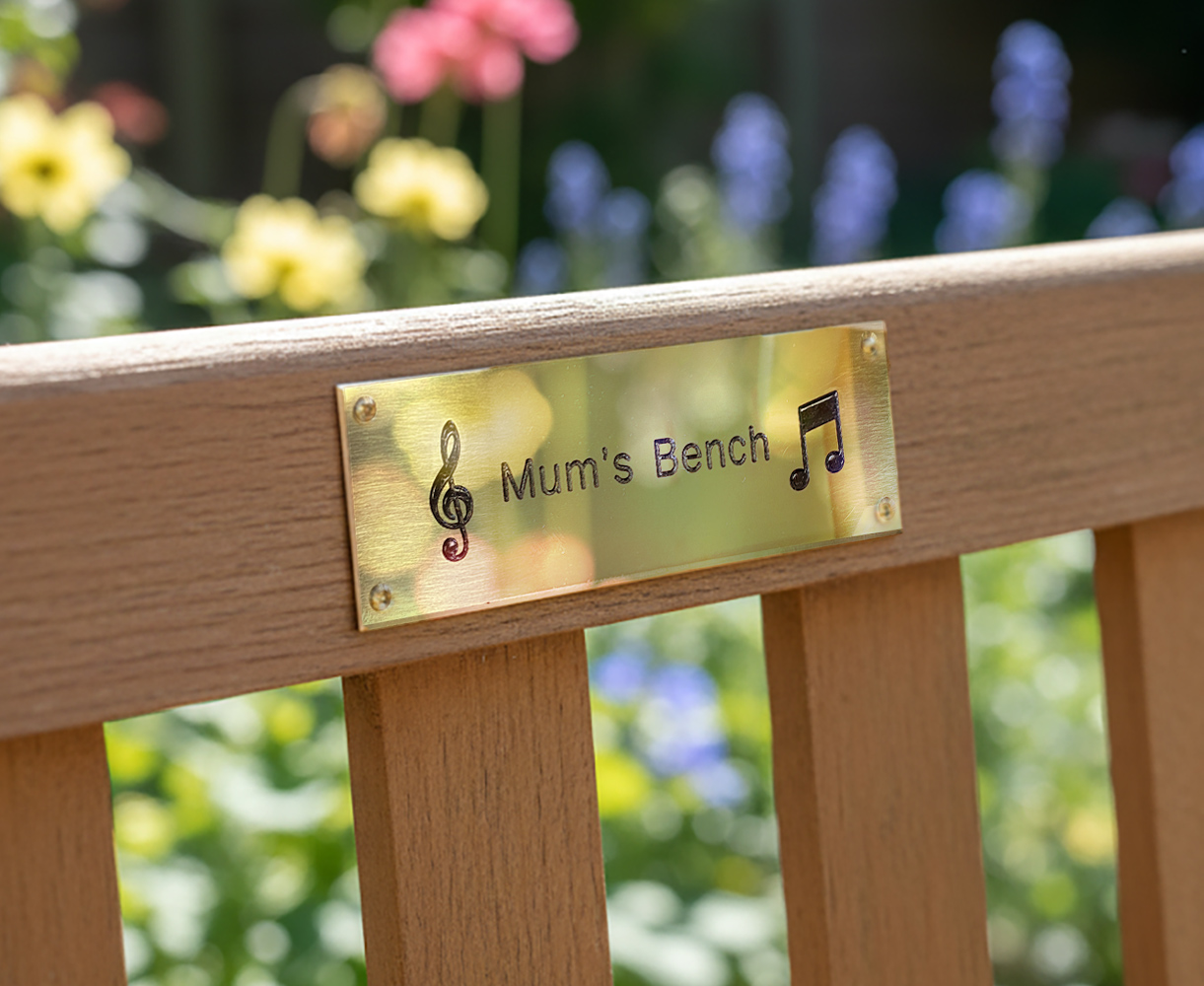 Engraved brass plaque