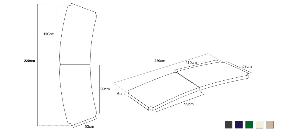 Connaught Curved Bench Cushion