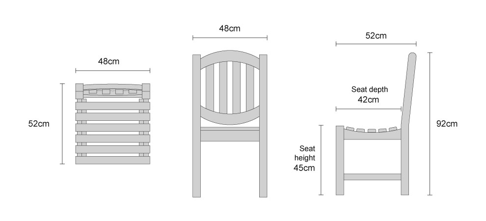 Ascot Outdoor Teak Dining Chair