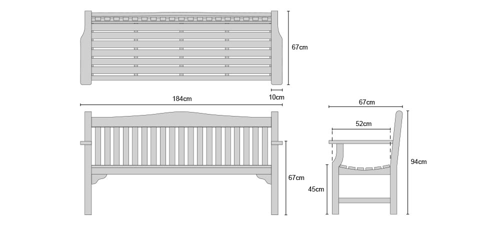 Tribute 6ft Teak Commemorative Memorial Bench