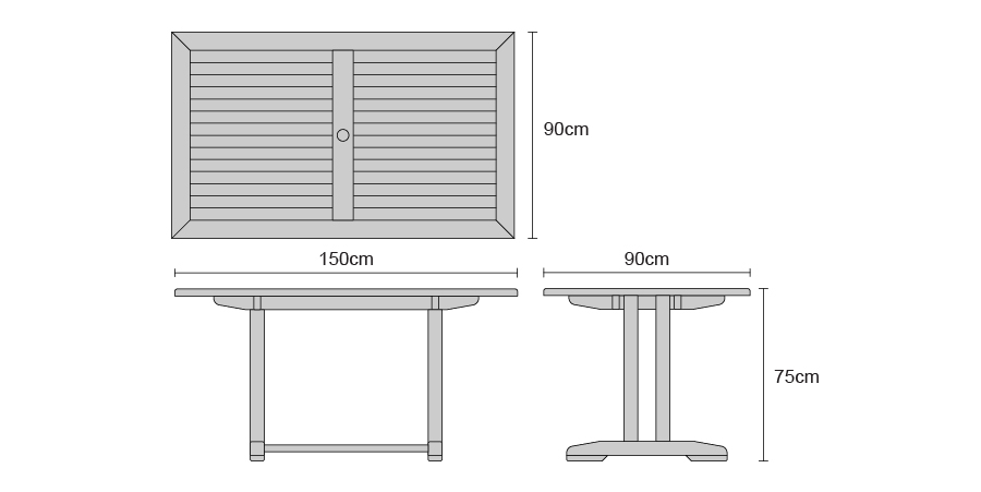 teak pedestal table