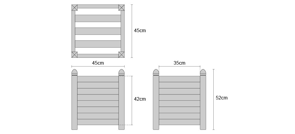 teak garden planter