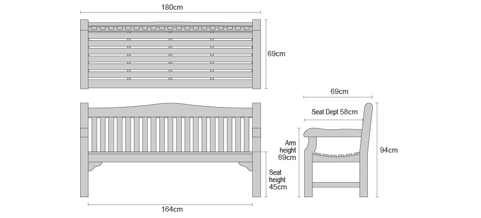 teak garden bench