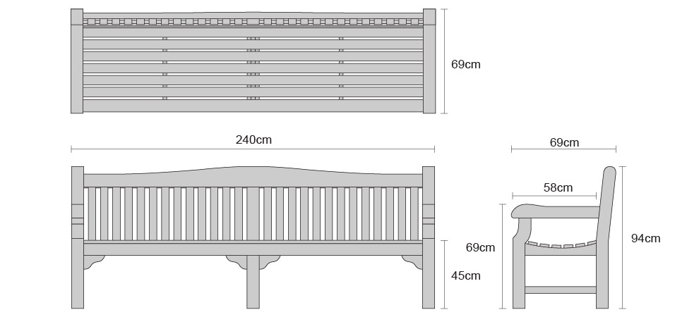 teak garden bench