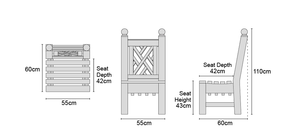 teak garden chair