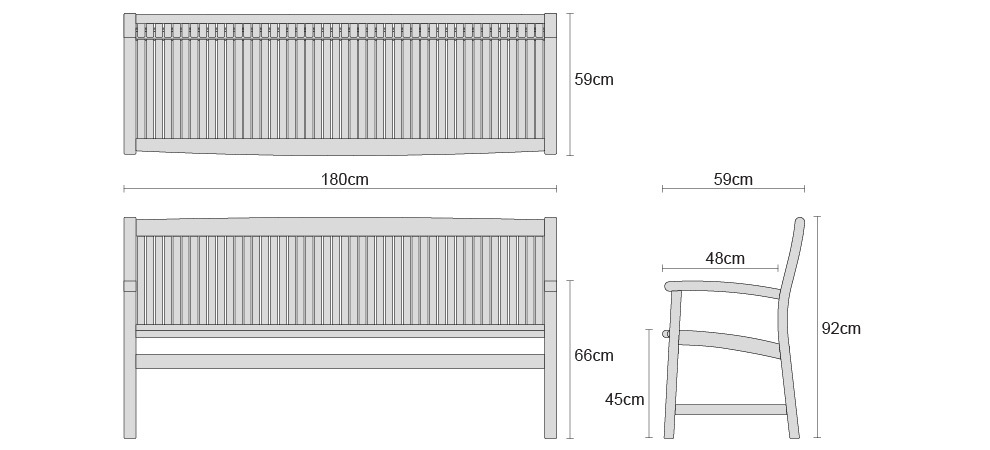 teak garden bench