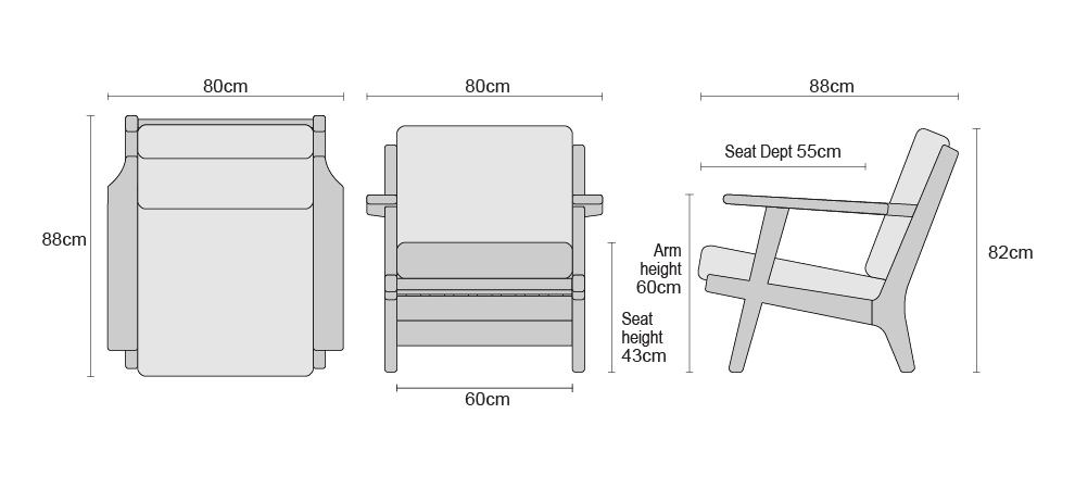 teak armchair