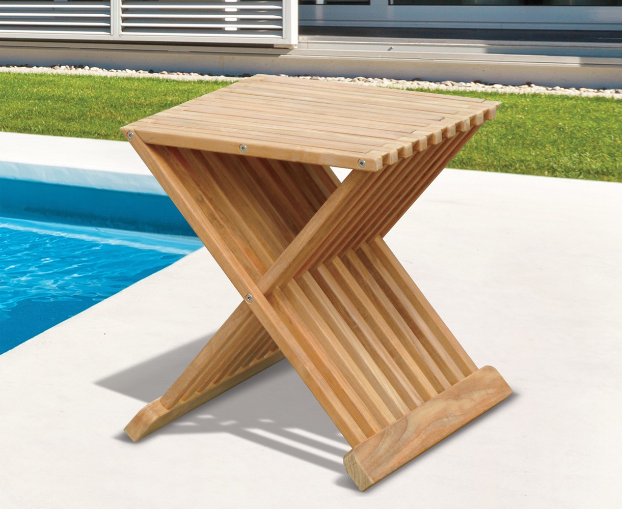 Chelsea Teak Garden Stool -...